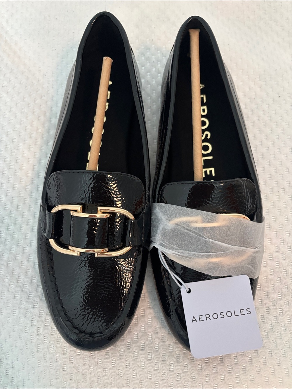Black Denver patent loafers